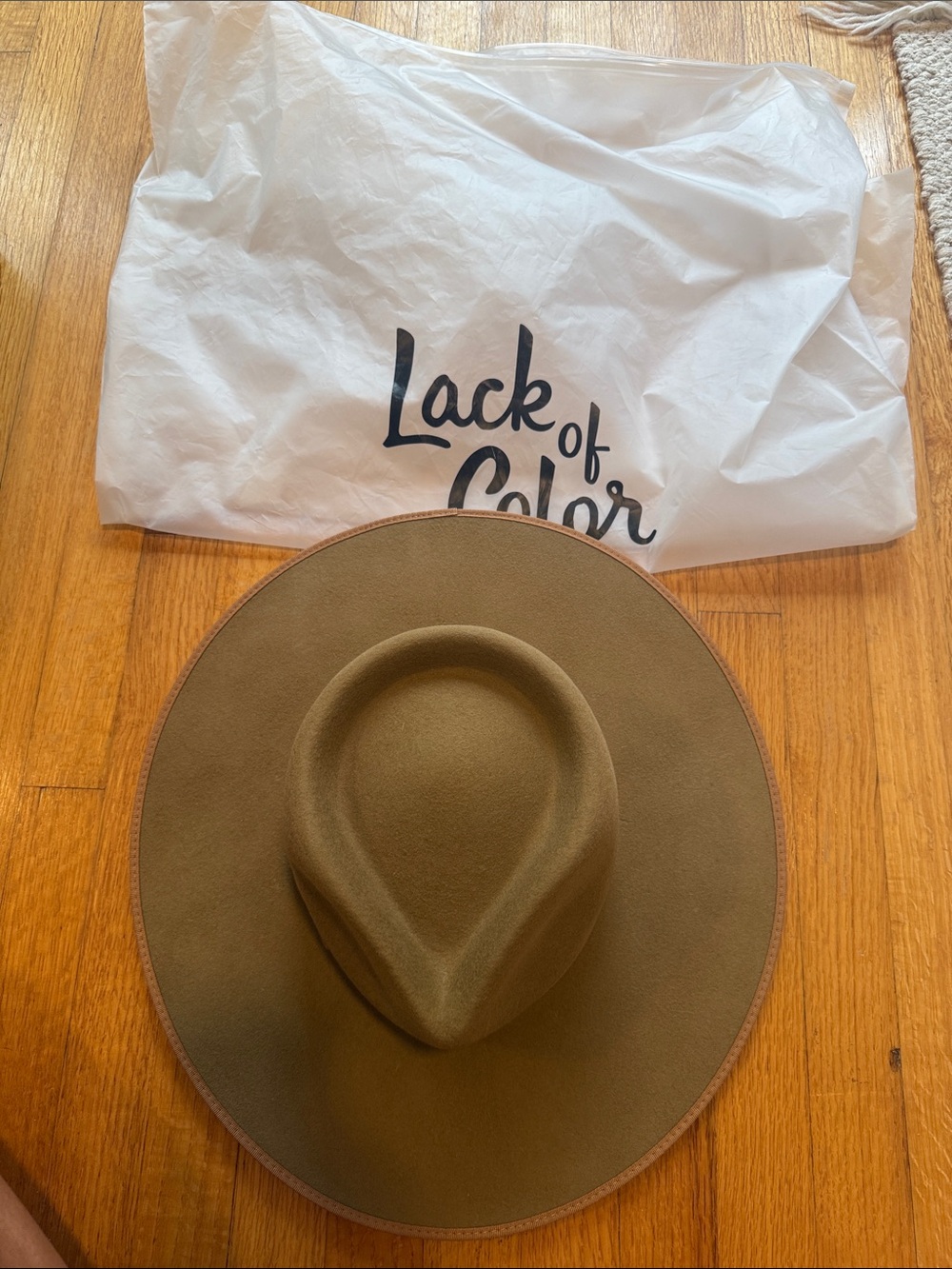 Lack of Color Wide Brim Felt Fedora in brown